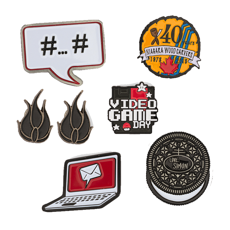 Assorted Novelty Enamel Pins Set