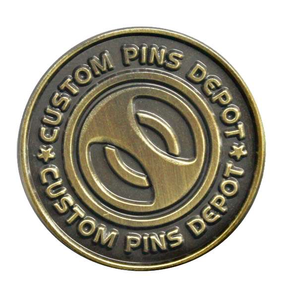 Brushed Bronze Finish Logo Coin