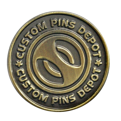 Brushed Bronze Finish Logo Coin