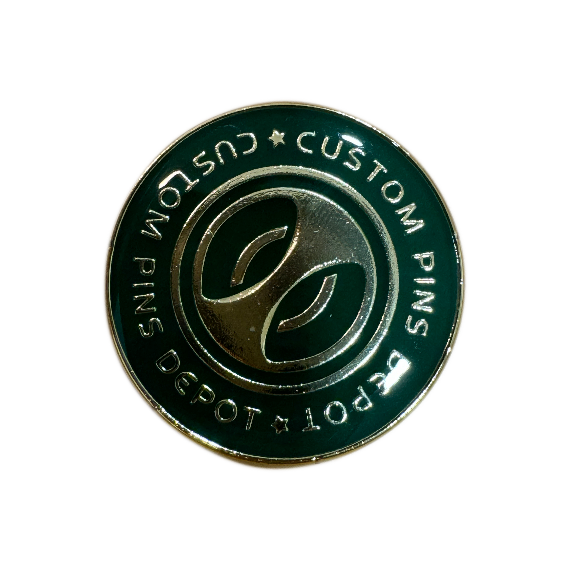 Custom Pins Depot Dark Green Logo Coin