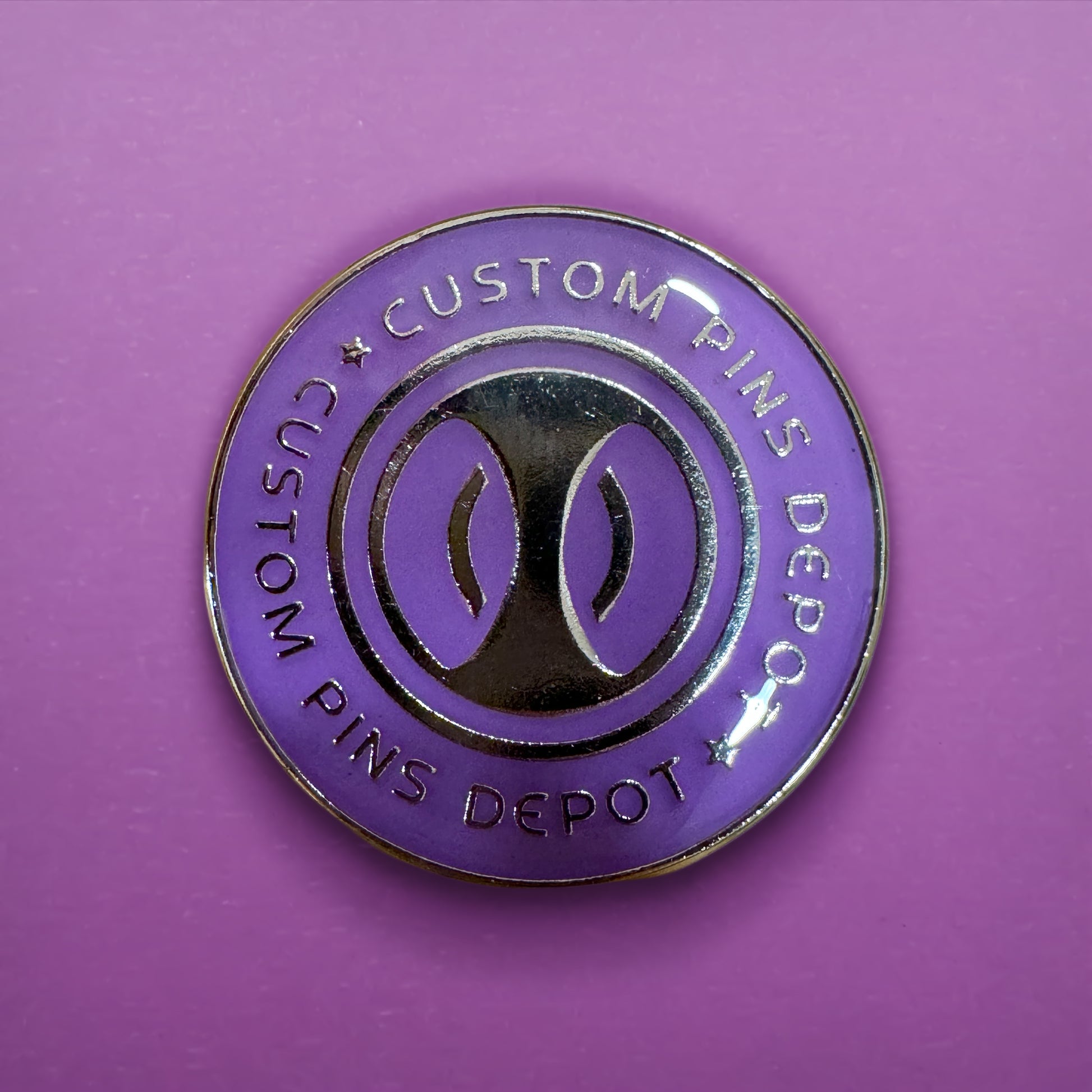 Custom Pins Depot Purple Logo Coin