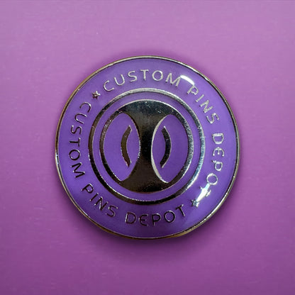 Custom Pins Depot Purple Logo Coin
