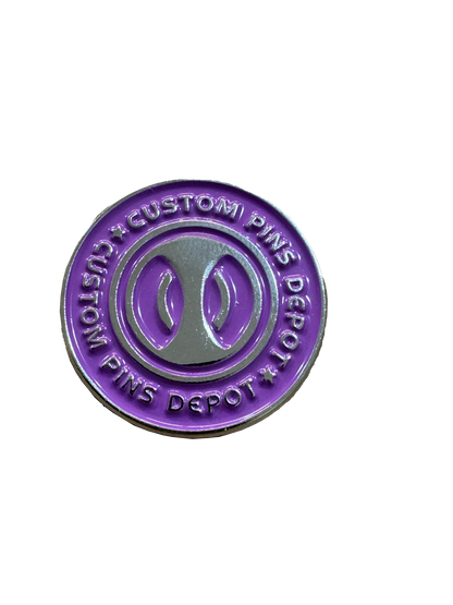 Custom Pins Depot Purple Logo Coin