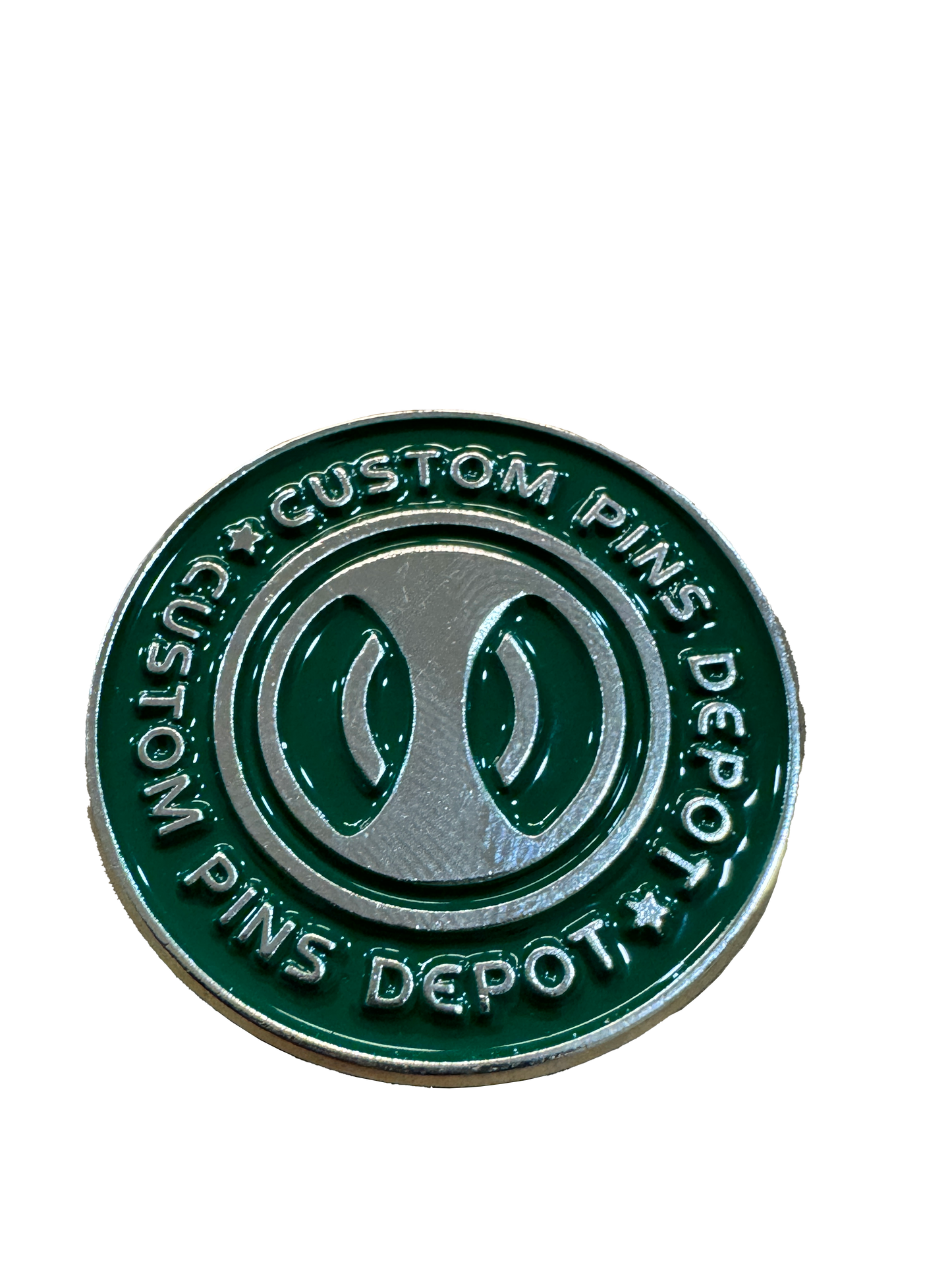 Custom Pins Depot logo enamel pin