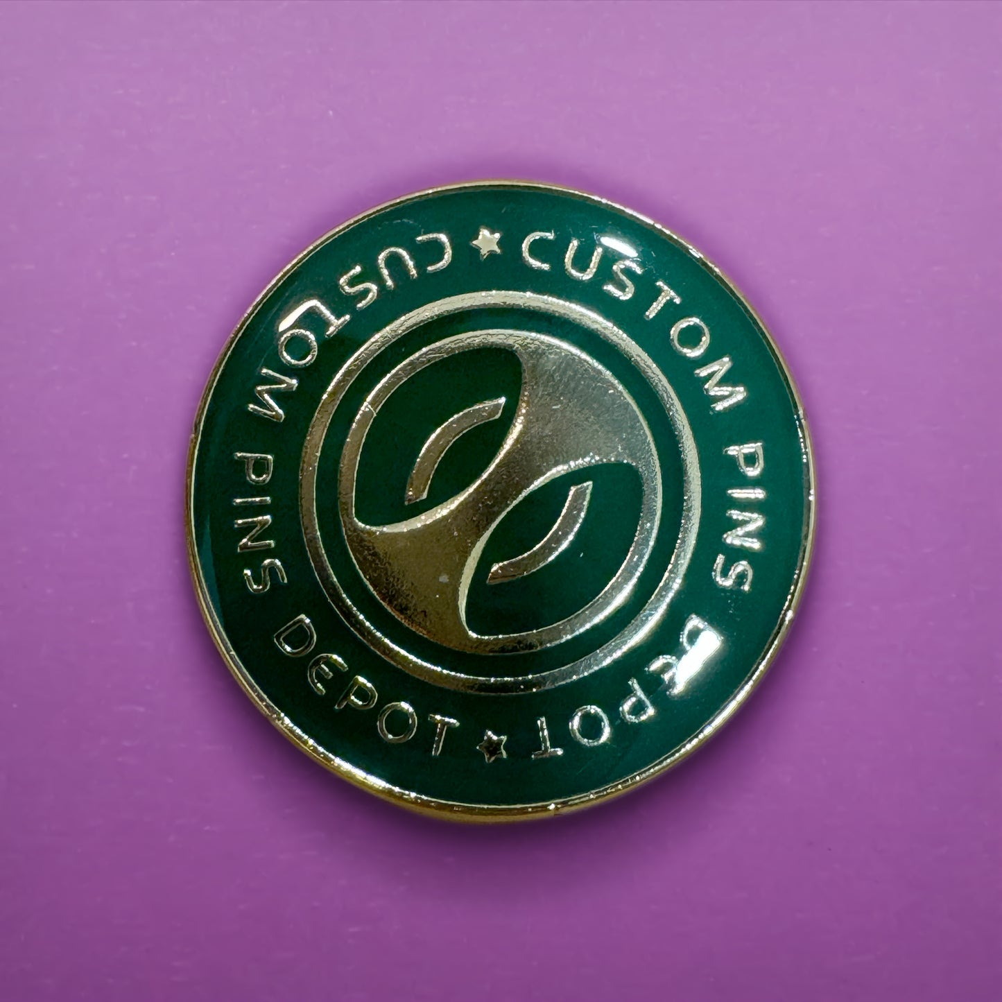 Dark green Custom Pins Depot enamel pin