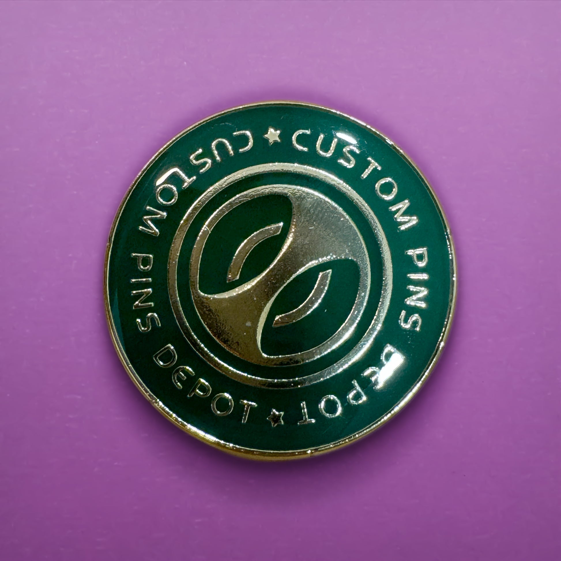 Dark green Custom Pins Depot enamel pin