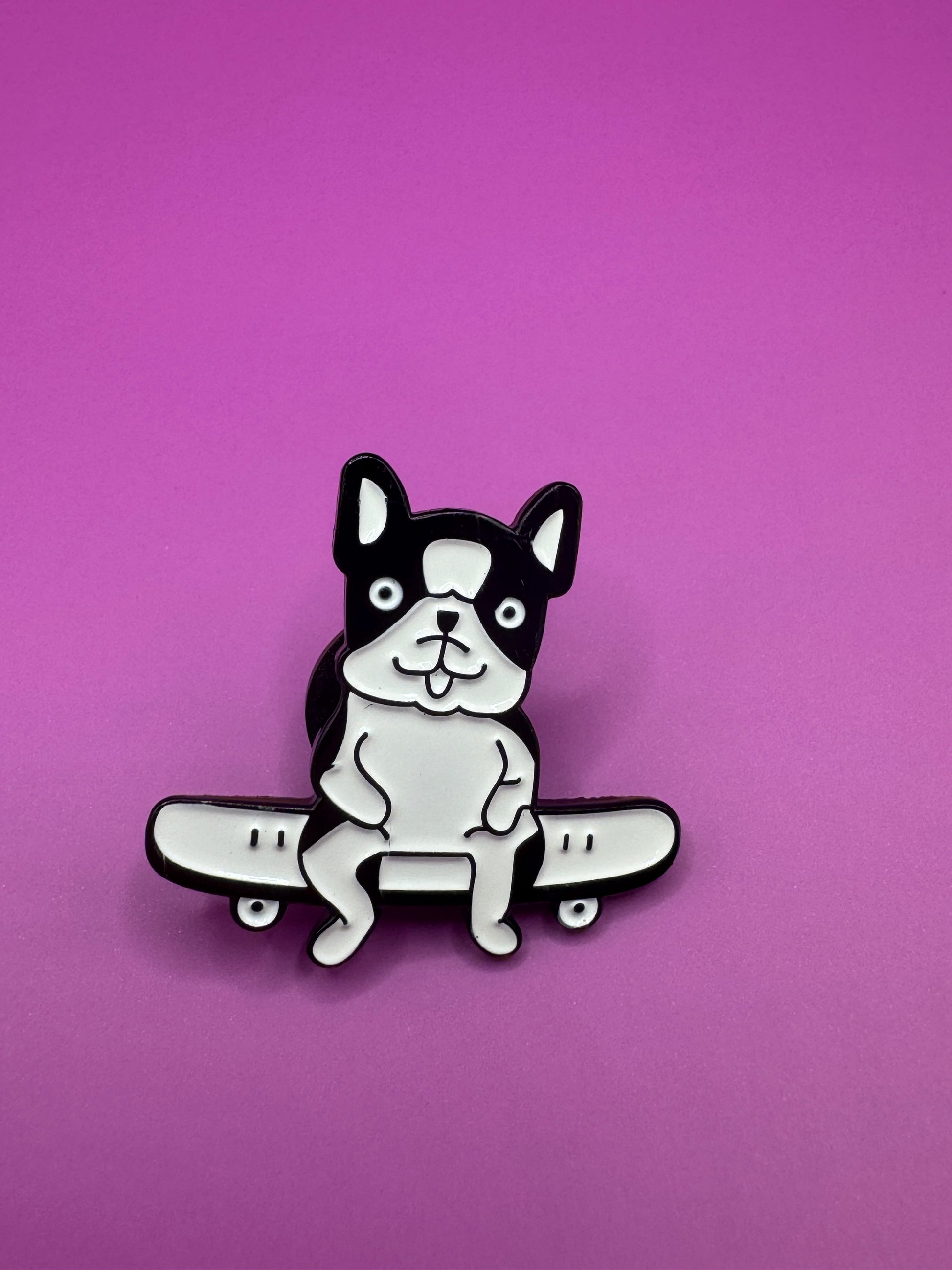 Dog on Skateboard Pin