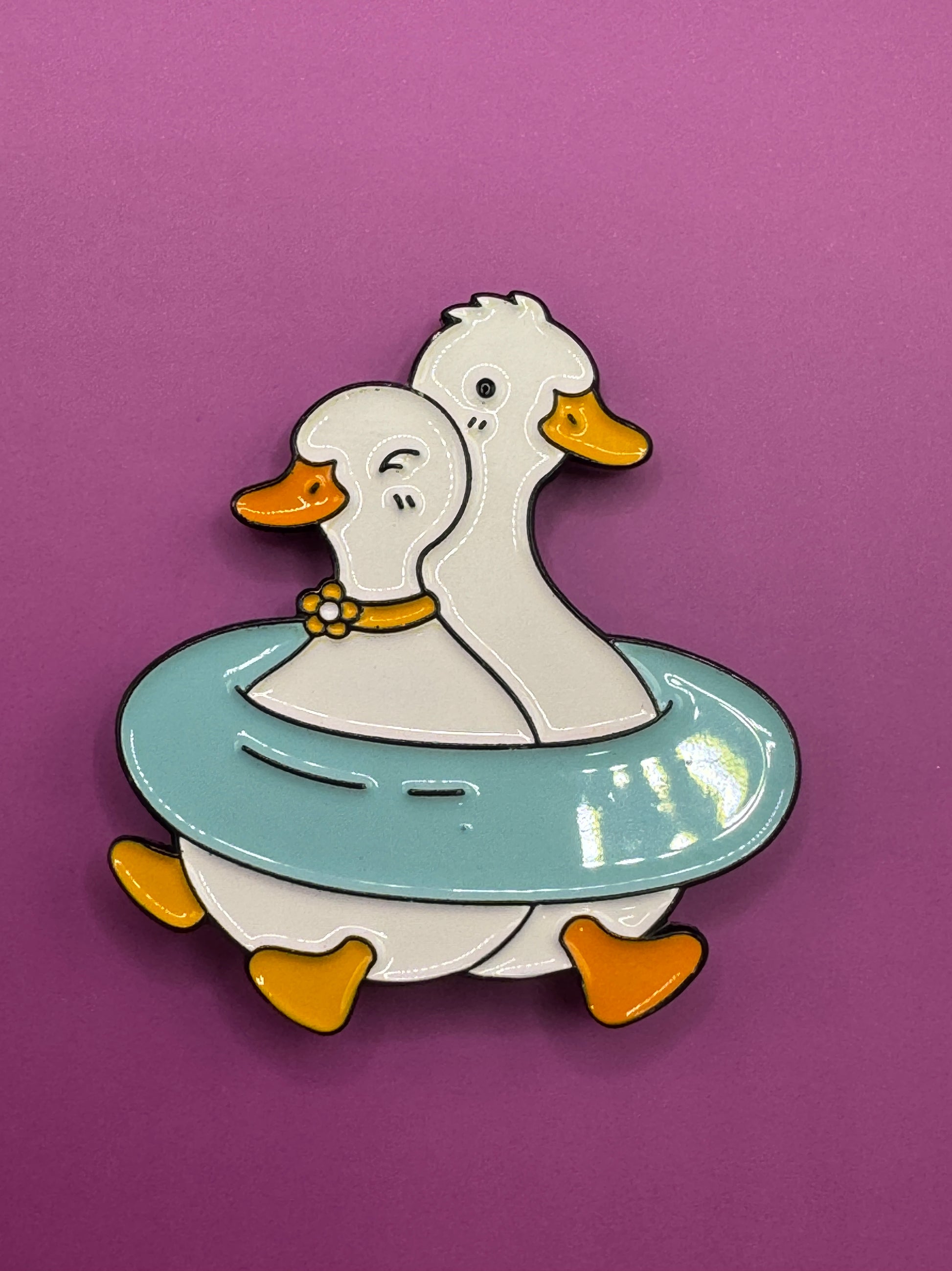 Ducks in Swim Ring Pin