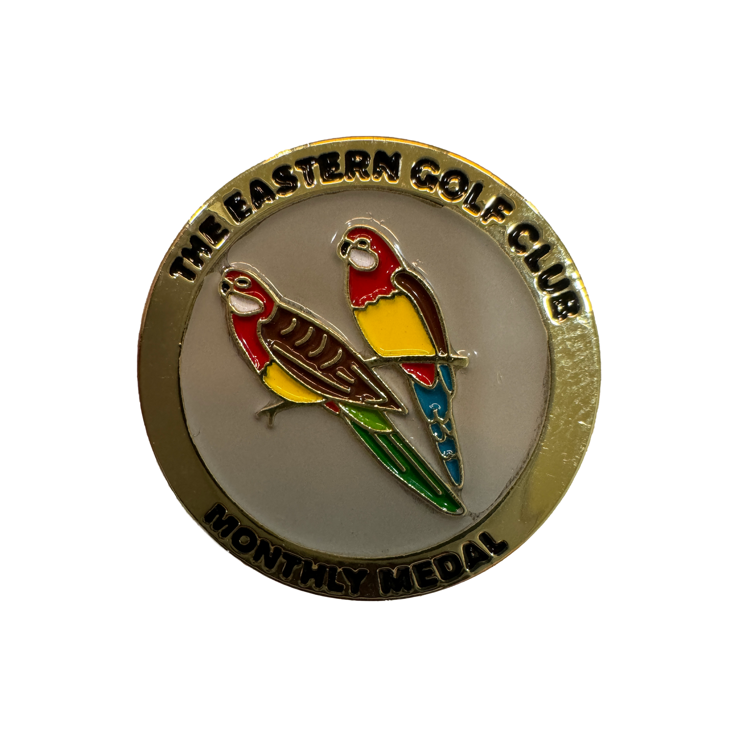 Eastern Golf Club monthly medal pin with two birds
