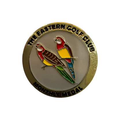 Eastern Golf Club monthly medal pin with two birds
