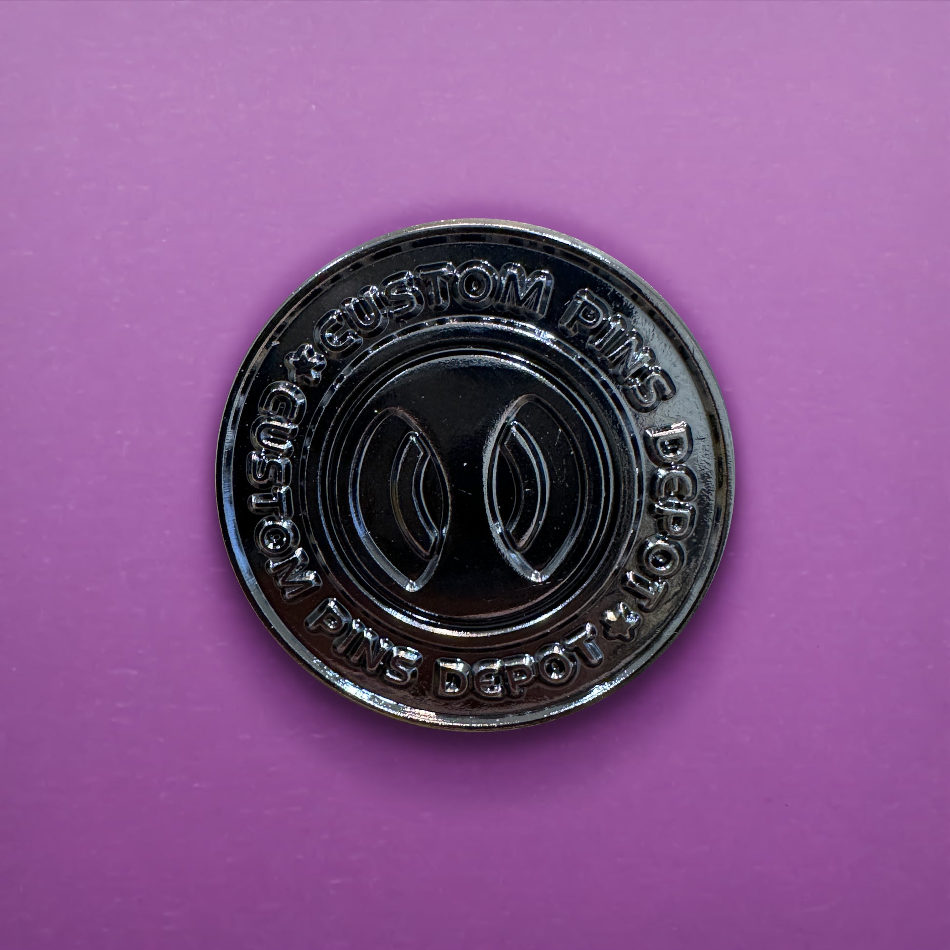 Glossy Black Custom Pins Depot Coin