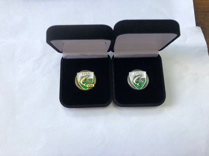 LVSA and VGA lapel pins in black gift boxes