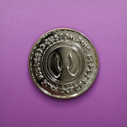 Polished Nickel Finish Logo Coin
