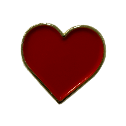 Red Heart Enamel Pin